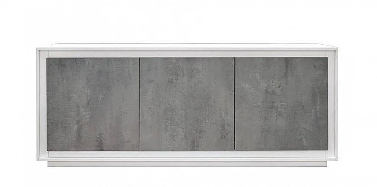 Μοντέρνος τρίφυλλος μπουφές WHITE-CEMENT (1844)-ΜΠΟΥΦΕΣ