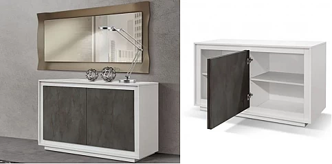 Μοντέρνος δίφυλλος μπουφές WHITE-GREY (1845)