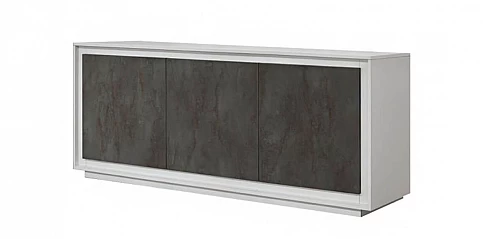 Μοντέρνος τρίφυλλος μπουφές WHITE-GREY (1846)