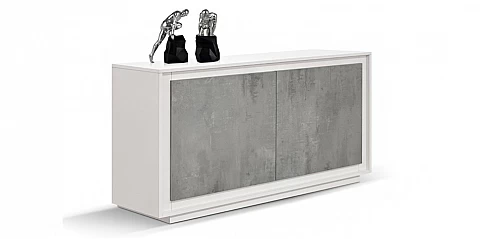 Μοντέρνος δίφυλλος μπουφές WHITE-CEMENT (1843)