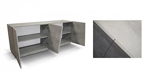 Μοντέρνος μπουφές τετράφυλλος CEMENT GRAY (1831)