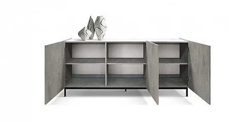 Μοντέρνος μπουφές με μεταλλικά πόδια CEMENT GRAY (1794)