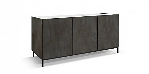 Μοντέρνος τρίφυλλος μπουφές με μεταλλικά πόδια OXIDIZED (1786)