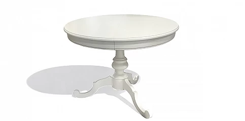 Τραπέζι τραπεζαρίας ροτόντα ανοιγόμενο λευκό (1468)