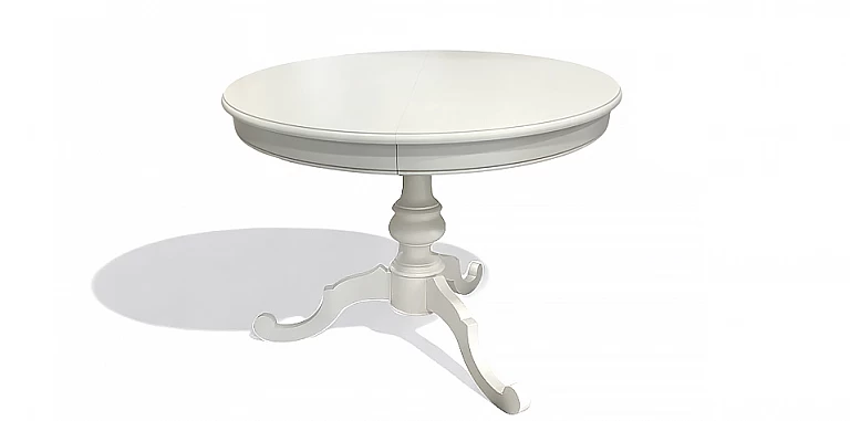 Τραπέζι τραπεζαρίας ροτόντα ανοιγόμενο λευκό (1468) ΤΡΑΠΕΖΙΑ ΤΡΑΠΕΖΑΡΙΑΣ