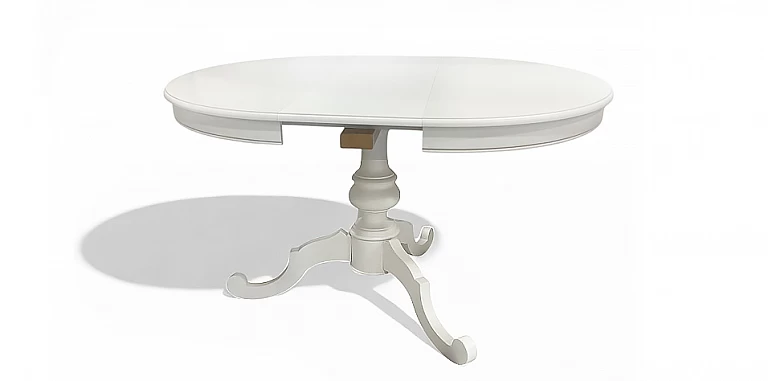 Τραπέζι τραπεζαρίας ροτόντα ανοιγόμενο λευκό (1468) ΤΡΑΠΕΖΙΑ ΤΡΑΠΕΖΑΡΙΑΣ