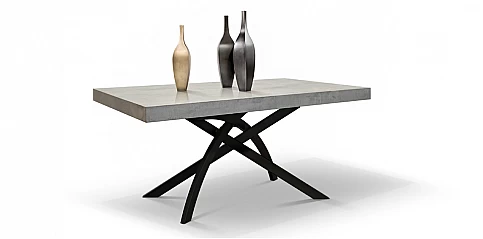 Μοντέρνο τραπέζι τραπεζαρίας χιαστί CEMENT (1833)