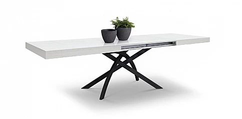 Μοντέρνο τραπέζι τραπεζαρίας χιαστί WHITE (1836)