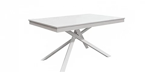 Μοντέρνο τραπέζι τραπεζαρίας επεκτεινόμενο λευκό (1778)