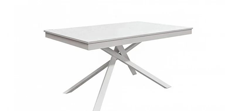 Μοντέρνο τραπέζι τραπεζαρίας επεκτεινόμενο λευκό (1778)-ΤΡΑΠΕΖΙΑ ΤΡΑΠΕΖΑΡΙΑΣ