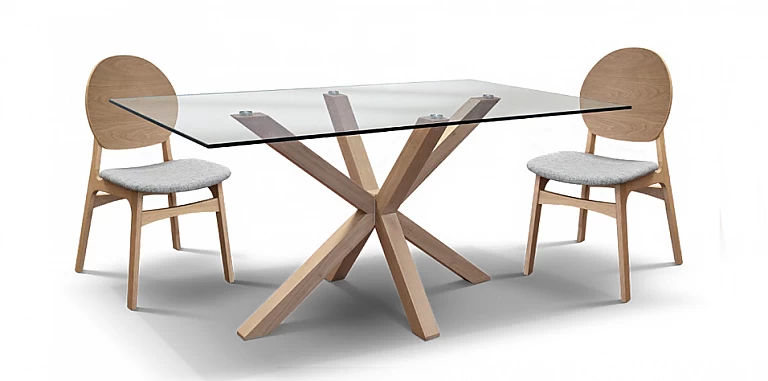 Μοντέρνο τραπέζι τραπεζαρίας με γυαλί (1754)-ΤΡΑΠΕΖΙΑ ΤΡΑΠΕΖΑΡΙΑΣ