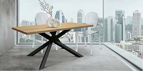 Μοντέρνο τραπέζι τραπεζαρίας ΧΙΑΣΤΙ μαύρο (1917)