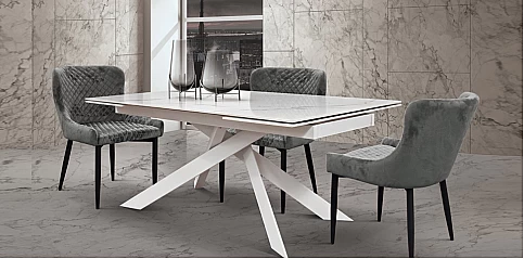 Μοντέρνο τραπέζι τραπεζαρίας επεκτεινόμενο STATUE (1758)
