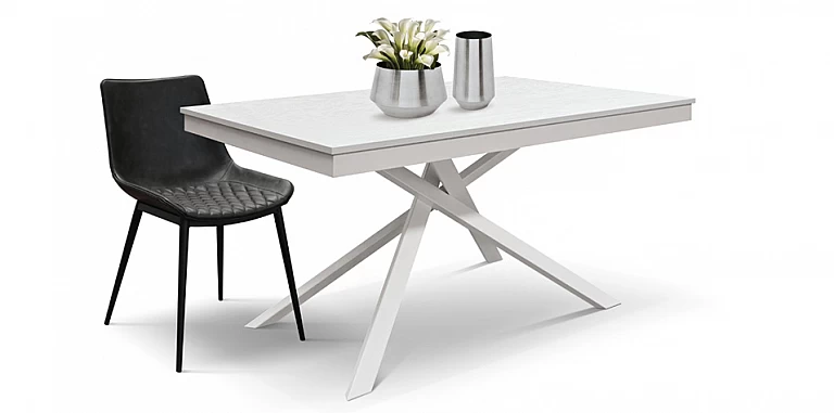 Μοντέρνο τραπέζι τραπεζαρίας επεκτεινόμενο λευκό (1778)-ΤΡΑΠΕΖΙΑ ΤΡΑΠΕΖΑΡΙΑΣ