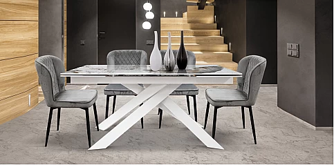 Μοντέρνο τραπέζι τραπεζαρίας επεκτεινόμενο PANDORA (1759)