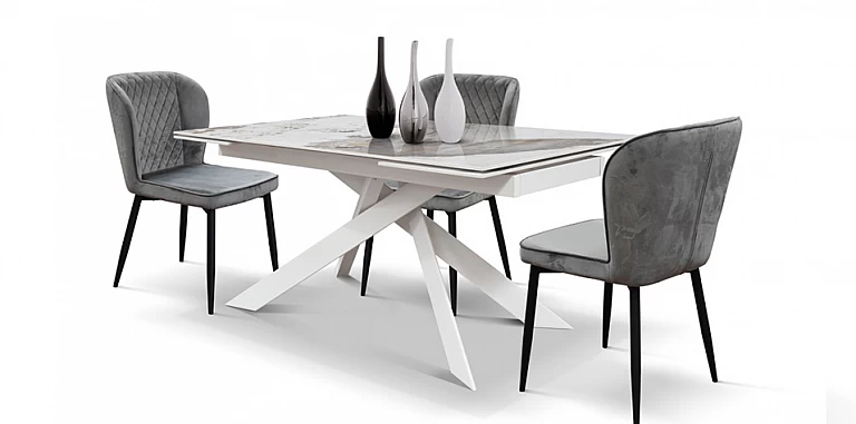 Μοντέρνο τραπέζι τραπεζαρίας επεκτεινόμενο PANDORA (1759)-ΤΡΑΠΕΖΙΑ ΤΡΑΠΕΖΑΡΙΑΣ