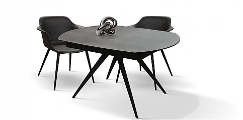 Μοντέρνο τραπέζι τραπεζαρίας επεκτεινόμενο ανθρακί (1920)