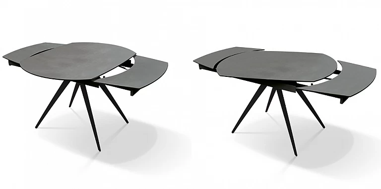 Μοντέρνο τραπέζι τραπεζαρίας επεκτεινόμενο ανθρακί (1920)-ΤΡΑΠΕΖΙΑ ΤΡΑΠΕΖΑΡΙΑΣ