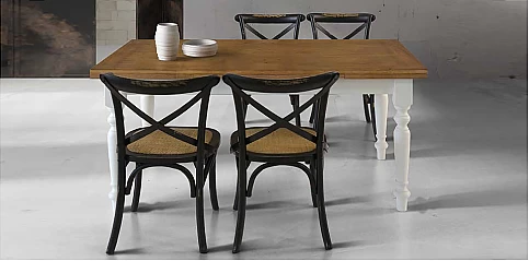 Τραπέζι εστίασης country λευκό (0715E)