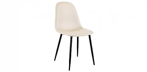 Μεταλλική καρέκλα εκρού ecopelle (0928)