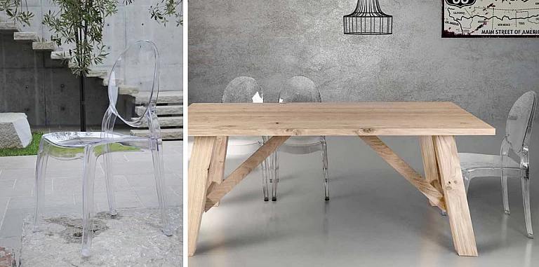 Μοντέρνα διάφανη καρέκλα (0695) ΚΑΡΕΚΛΕΣ ΤΡΑΠΕΖΑΡΙΑΣ