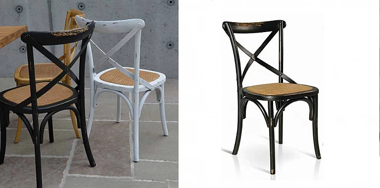 Καρέκλα χιαστί με ρατάν (0781)-ΚΑΡΕΚΛΕΣ ΤΡΑΠΕΖΑΡΙΑΣ