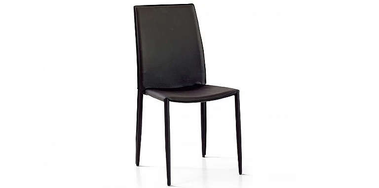 Μεταλλική καρέκλα μαύρη ecopelle (0612) ΚΑΡΕΚΛΕΣ ΤΡΑΠΕΖΑΡΙΑΣ