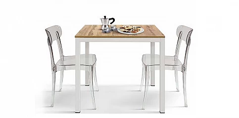 Τραπέζι εστίασης τετράγωνο μεταλλικό 80X80X75Y (2108)