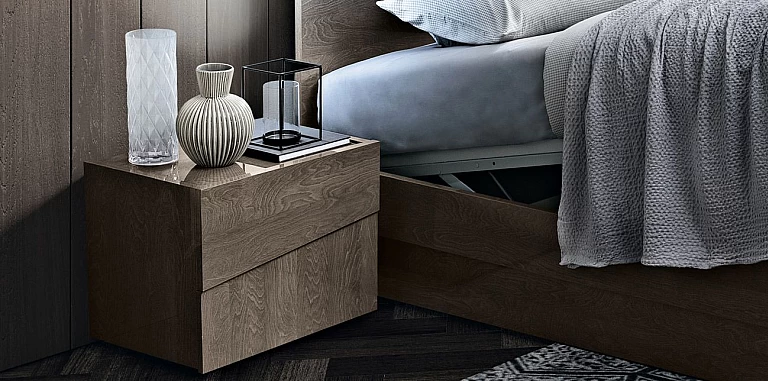 Κομοδίνο μοντέρνου σχεδιασμού TEKNO γκρι (TEK5) ΚΟΜΟΔΙΝΑ ΚΡΕΒΑΤΙΟΥ