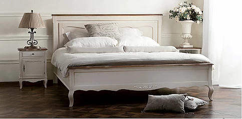 Κρεβάτι ξυλόγλυπτο shabby chic (12YS) (150Χ200) Κρεβάτι ξυλόγλυπτο shabby chic (12YS) (150Χ200)