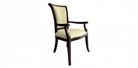 Καρεκλοπολυθρόνα εκρού δέρμα (0097)