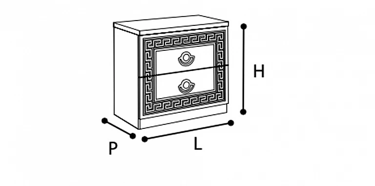 Σετ κρεβατοκάμαρας AIDA μαύρο-χρυσό (AIS3 SET) ΚΡΕΒΑΤΟΚΑΜΑΡΑ ΣΕΤ