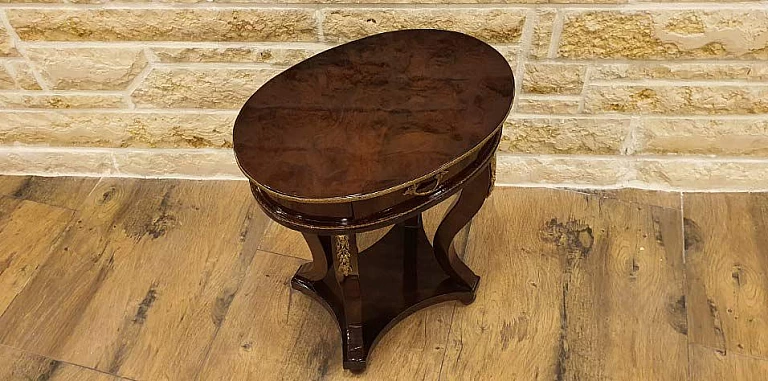 Οβάλ τραπεζάκι πλαϊνό (1071) ΤΡΑΠΕΖΑΚΙΑ ΛΑΜΠΑΣ Louis XV