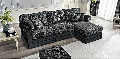 Καναπές γωνιακός κλασικός με αποθηκευτικό χώρο (TRE2)