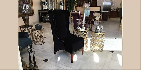 Καρέκλα με ψηλή πλάτη μαύρη (M325)