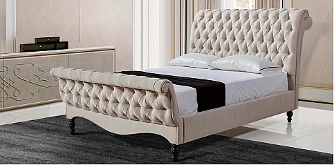 Κρεβάτι διπλό καπιτονέ σε ύφασμα (K126) (160Χ200)