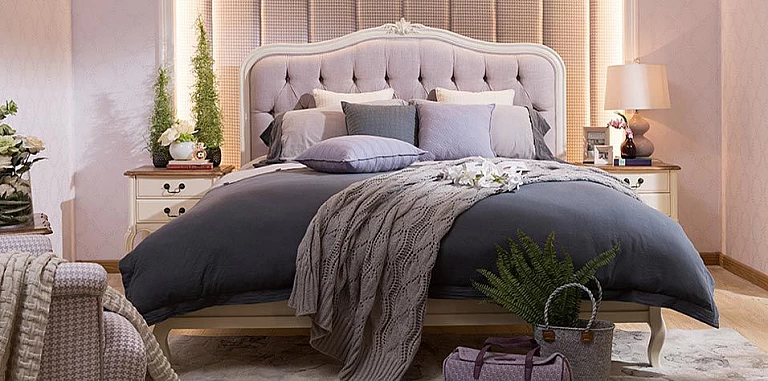 Κρεβάτι υπέρδιπλο καπιτονέ σε πατίνα ξυλόγλυπτο (118P) (180Χ200) ΚΡΕΒΑΤΙΑ ΥΠΕΡΔΙΠΛΑ 