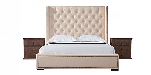 Κρεβάτι διπλό βελούδο (Κ189) 160Χ200