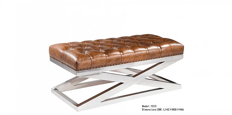 Δερμάτινο σκαμπό (1012)  ΤΑΜΠΟΥΡΕ ΣΚΑΜΠΟ 