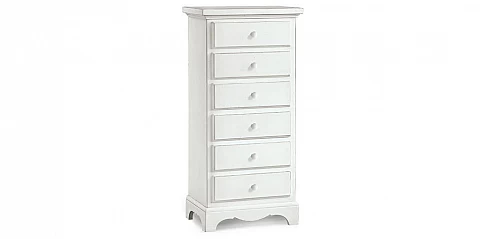 Συρταριέρα στενή σε λευκή λάκα (1526)