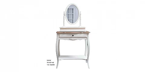 Τουαλέτα κρεβατοκάμαρας σε εκρού πατίνα vintage (GW52)