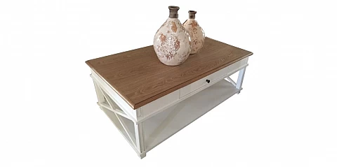 Τραπέζι σαλονιού σε λευκή λάκα (523A)