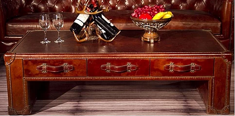 Τραπέζι σαλονιού δερμάτινο (039D)