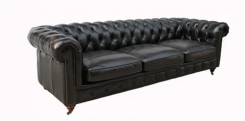 Τριθέσιος καναπές δερμάτινος (093Μ)