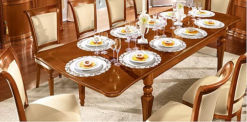 Τραπέζι τραπεζαρίας Ιταλίας φινίρισμα καρυδιάς TORRIANI (TORI)