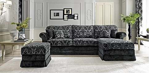 Καναπές γωνιακός κλασικός με αποθηκευτικό χώρο (TRE2)