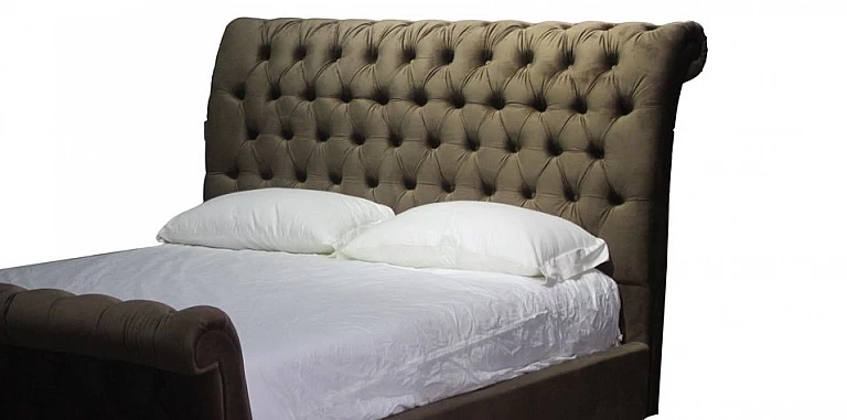 Κρεβάτι διπλό καπιτονέ βελούδο (KAFE) (160Χ200) Κρεβάτι διπλό καπιτονέ βελούδο (KAFE) (160Χ200)