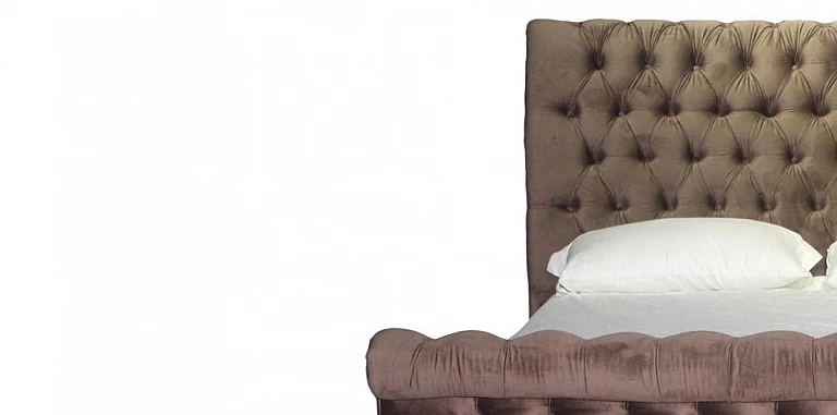 Κρεβάτι διπλό καπιτονέ βελούδο (KAFE) (160Χ200) Κρεβάτι διπλό καπιτονέ βελούδο (KAFE) (160Χ200)