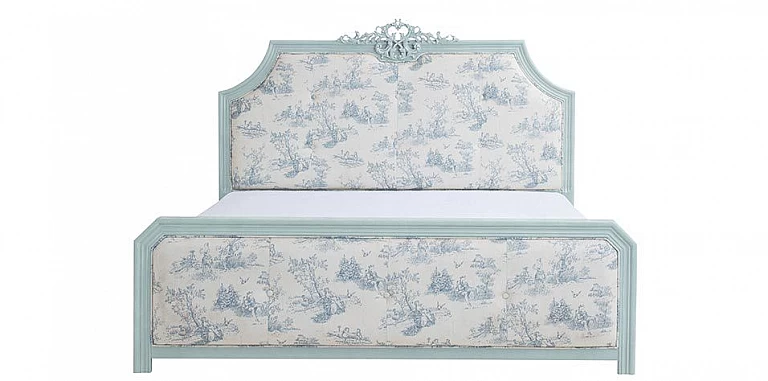 Διπλό κρεβάτι σιελ πατίνα με υφασμάτινο κεφαλάρι (W11M) (160Χ200) ΚΡΕΒΑΤΙ