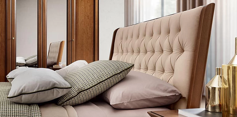 Κρεβάτι διπλό Ιταλίας GIOTTO σε φινίρισμα καρυδιάς (160Χ200) (GIOK) ΚΡΕΒΑΤΙ